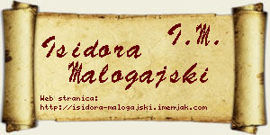 Isidora Malogajski vizit kartica